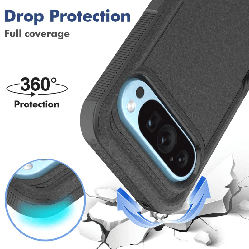 techplus Google Pixel 9 MagSafe Case Rugged Shockproof Heavy Duty Cover Google Pixel 9 MagSafe Rugged Case Shockproof