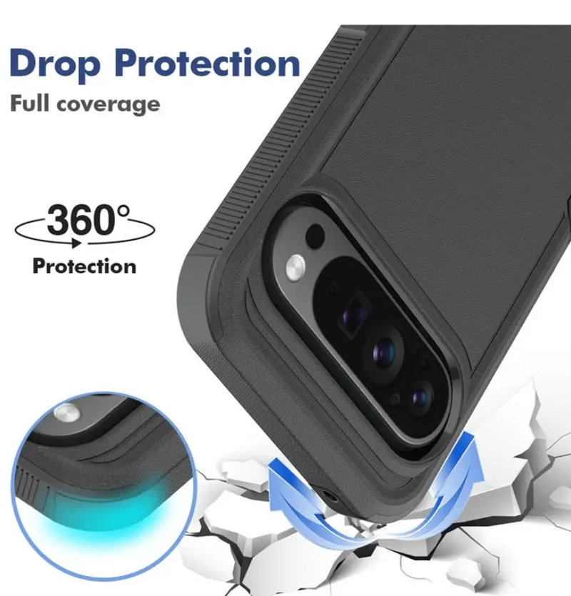 Google Pixel 9 Pro XL Dual Layer Armor Hard Case by techplus