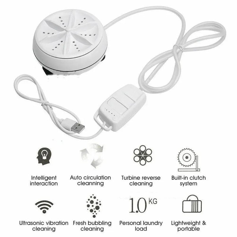 Mini Washing Machine Ultrasonic Turbine Washing Machine by salelink.co.nz