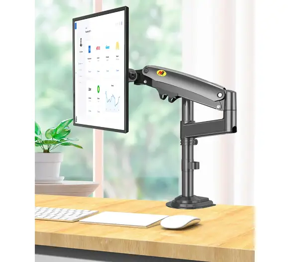 22''- 35'' Monitor Desk Mount Stand Full Motion Swivel Monitor Arm Gas Spring by salelink.co.nz