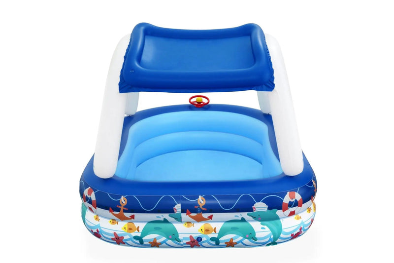 Bestway 213x155x132cm Kids Play Pools Above Ground Inflatable Swimming Pool Canopy Sunshade by salelink.co.nz