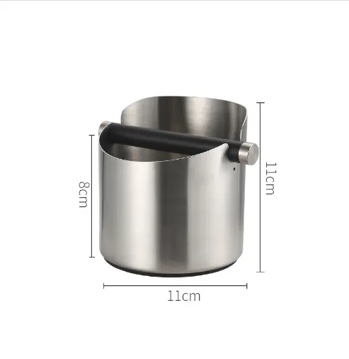 Coffee Knock Box Espresso Grinds Waste Container Tamper Bin Stainless Steel by salelink.co.nz