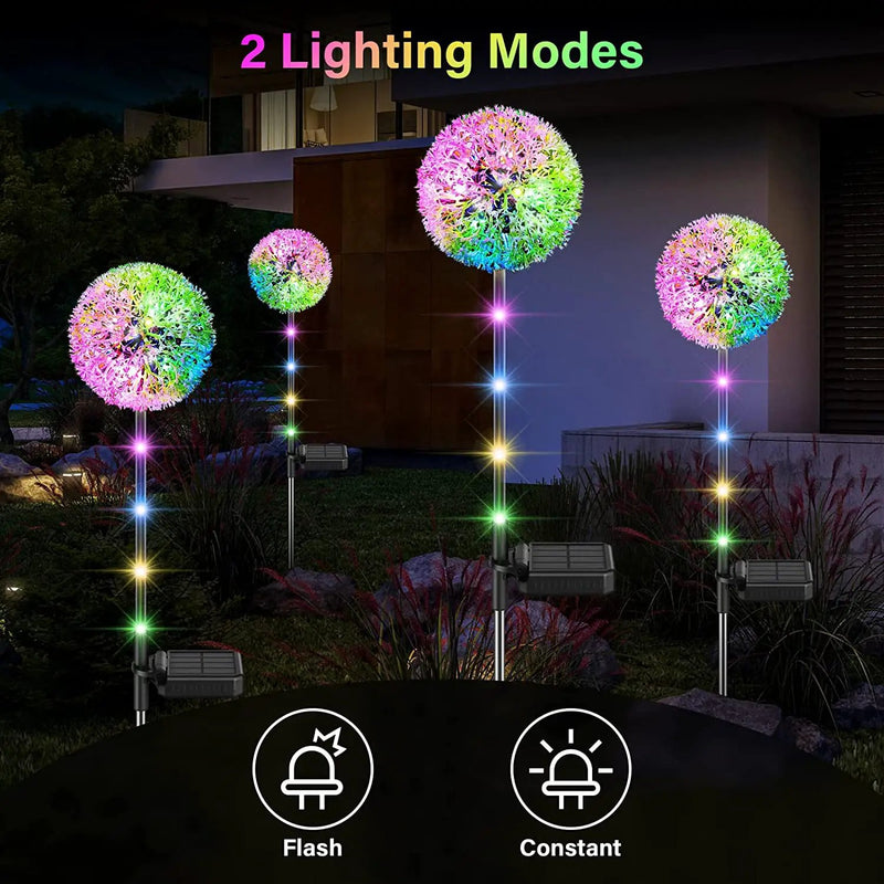 Solar Garden Lights Garden Ornaments Outdoor Dandelion 4PCS by salelink.co.nz