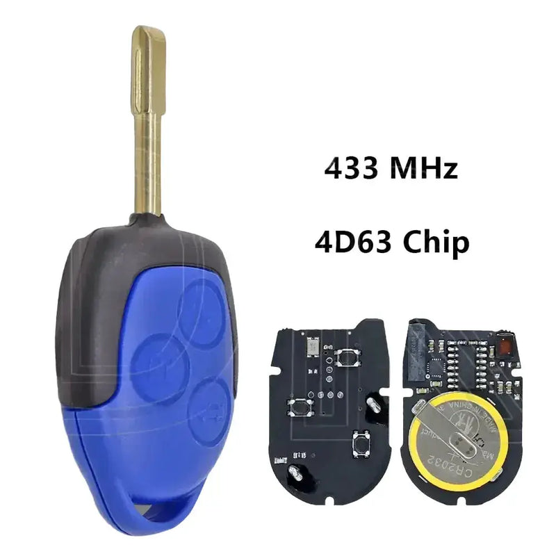 Habicare Ford Transit 2006 To 2014 Remote Key FO21 Blade 433MHz 4D63 KYDZ PCB Ford Transit Remote Key FO21 2006 2014 433MHz KYDZ 4D63