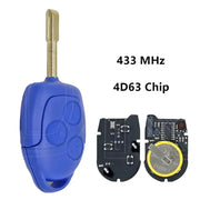 Habicare Ford Transit 2006 To 2014 Remote Key FO21 Blade 433MHz 4D63 KYDZ PCB Ford Transit Remote Key FO21 2006 2014 433MHz KYDZ 4D63
