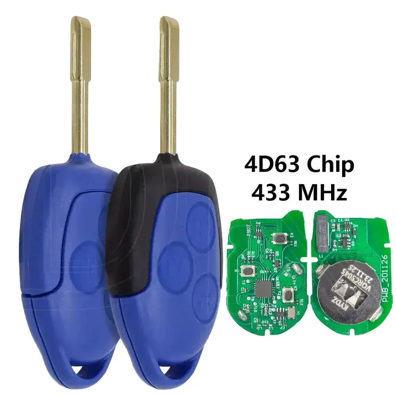 Habicare Ford Transit 2006 To 2014 Remote Key FO21 Blade 433MHz 4D63 KYDZ PCB Ford Transit Remote Key FO21 2006 2014 433MHz KYDZ 4D63