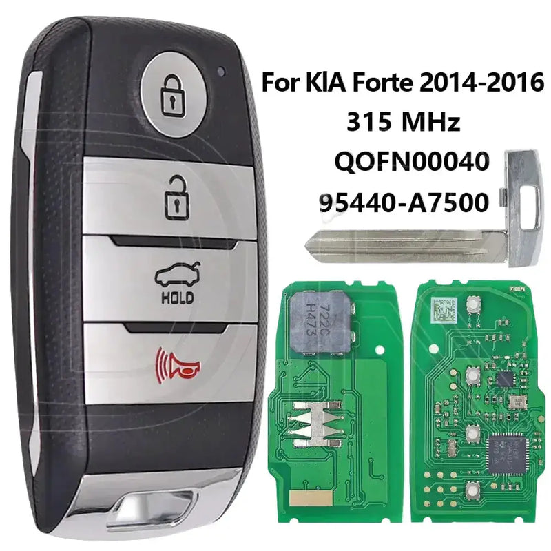 Habicare 315-433MHz 8A Proximity Car Remote Key For Kia K3 Forte 2013-2016 Habicare Kia K3 Forte Proximity Car Key 315MHz 433MHz