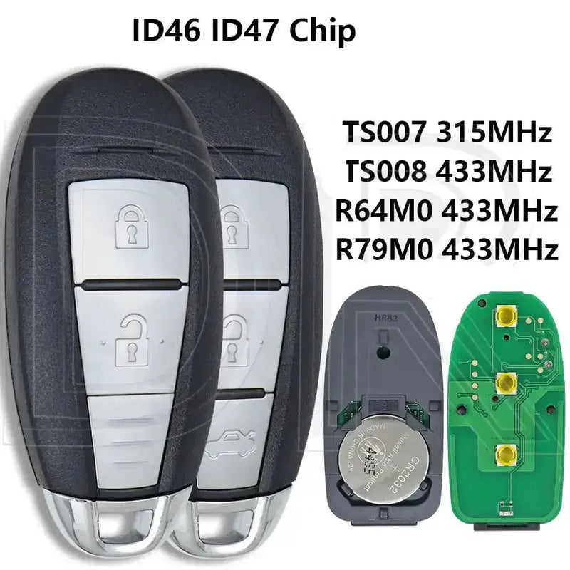 Habicare ID46 ID47 Suzuki Remote Key 315MHz 433MHz for Swift SX4 Vitara SCross Ciaz Suzuki Remote Key ID46 ID47 315MHz 433MHz Swift SX4