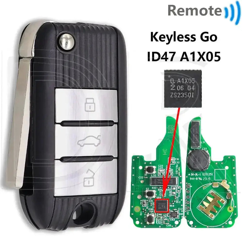 Habicare MG 433MHz ID47 Keyless Go Smart Remote Key for MG5 ZS MG6 HS 2017 2019 MG Keyless Go Remote Key ID47 433MHz For MG5 ZS MG6