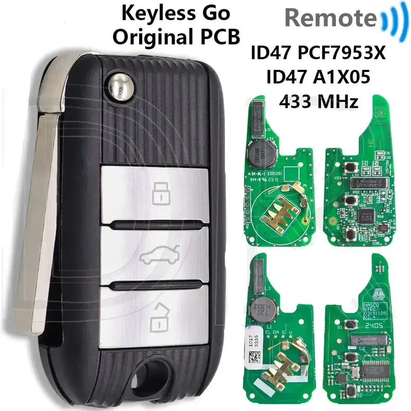 Habicare MG 433MHz ID47 Keyless Go Smart Remote Key for MG5 ZS MG6 HS 2017 2019 MG Keyless Go Remote Key ID47 433MHz For MG5 ZS MG6