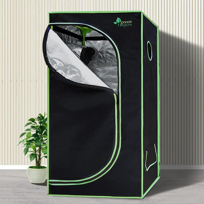 GREEN FINGERS GROW 1000W Full Spectrum LED Grow Tent Kit – 80x80x160cm w/ 4" Vent Fan by SportZone.co.nz