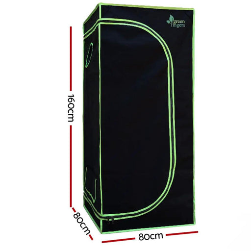 GREEN FINGERS GROW 1000W Full Spectrum LED Grow Tent Kit – 80x80x160cm w/ 4" Vent Fan by SportZone.co.nz
