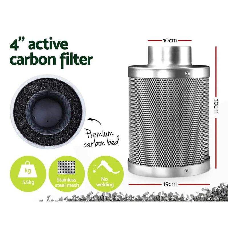 GREEN FINGERS GROW 1000W Full Spectrum LED Grow Tent Kit – 80x80x160cm w/ 4" Vent Fan by SportZone.co.nz