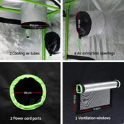 Green Fingers Grow Tent 90x50x160CM Hydroponics Kit Indoor Plant Room System by SportZone.co.nz