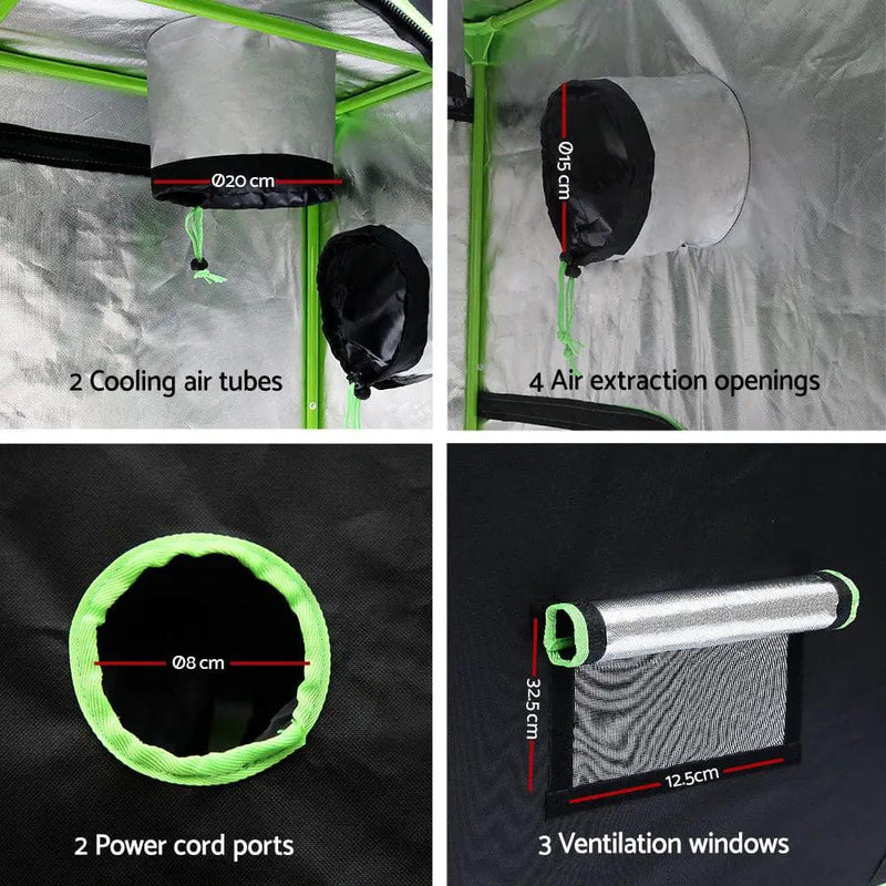 Green Fingers Grow Tent 90x50x160CM Hydroponics Kit Indoor Plant Room System by SportZone.co.nz