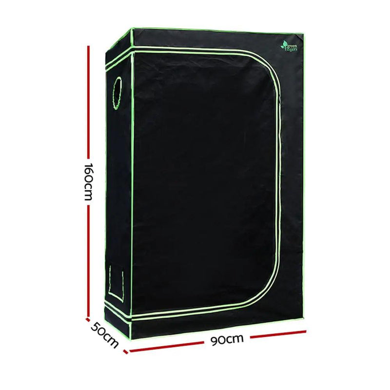 Green Fingers Grow Tent 90x50x160CM Hydroponics Kit Indoor Plant Room System by SportZone.co.nz