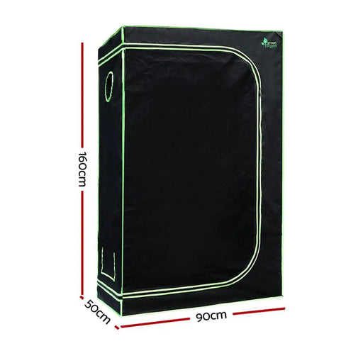 Green Fingers Grow Tent 90x50x160CM Hydroponics Kit Indoor Plant Room System by SportZone.co.nz