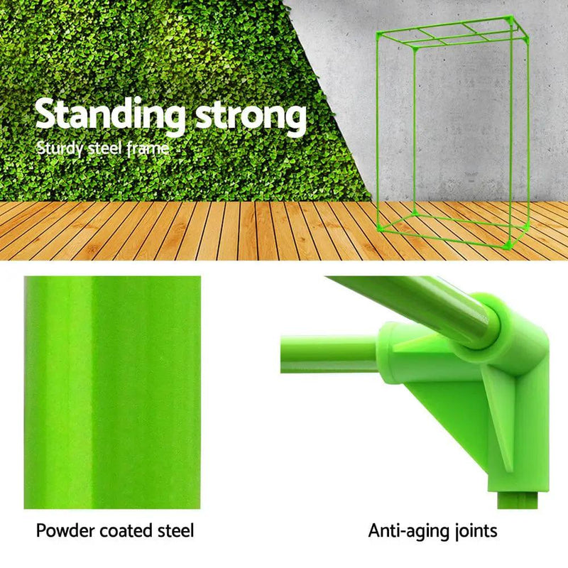 Green Fingers Grow Tent 90x50x160CM Hydroponics Kit Indoor Plant Room System by SportZone.co.nz