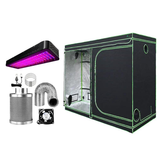 Green Fingers Grow Tent Light Kit 240x120x200CM 2000W LED 6" Vent Fan,Green Fingers Grow Tent Light Kit LED 2000W Full Spectrum 6" Vent 240x120x200CM by SportZone.co.nz