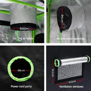 Green Fingers Grow Tent Light Kit 240x120x200CM 2000W LED 6" Vent Fan,Green Fingers Grow Tent Light Kit LED 2000W Full Spectrum 6" Vent 240x120x200CM by SportZone.co.nz
