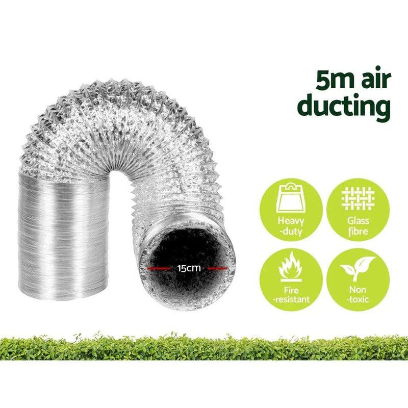Green Fingers Grow Tent Light Kit 240x120x200CM 2000W LED 6" Vent Fan,Green Fingers Grow Tent Light Kit LED 2000W Full Spectrum 6" Vent 240x120x200CM by SportZone.co.nz