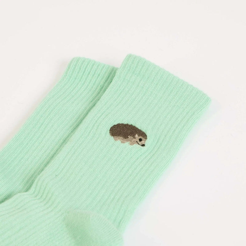 Save the Hedgehog Ribbed Bamboo Socks by Barekind NZ