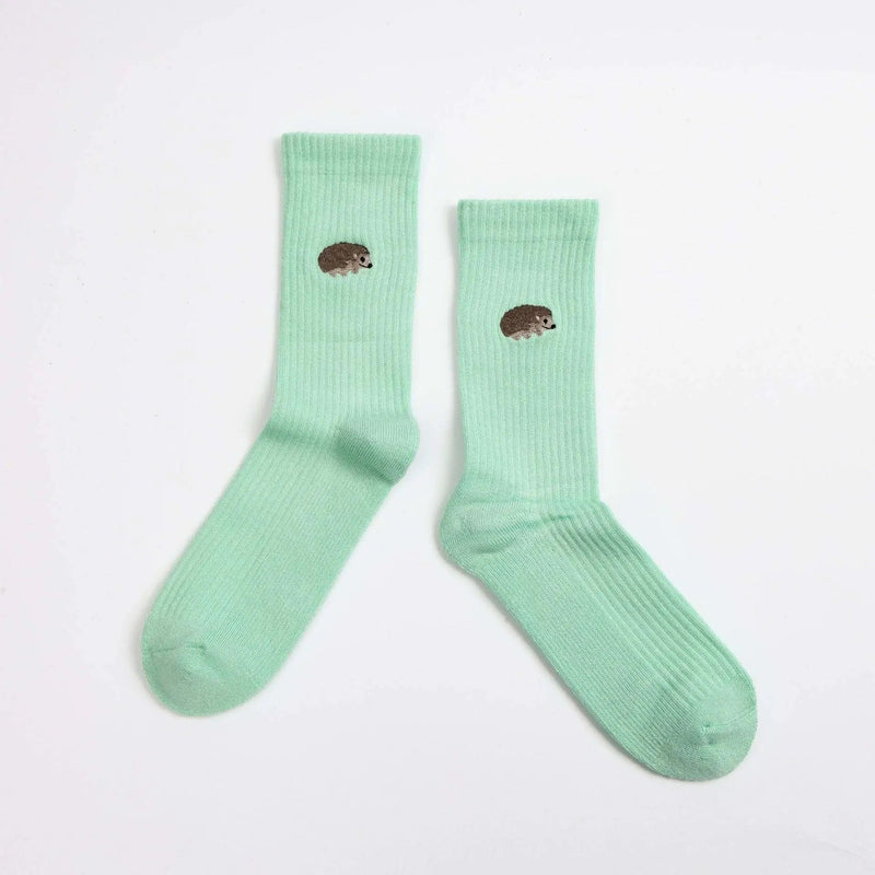 Save the Hedgehog Ribbed Bamboo Socks by Barekind NZ