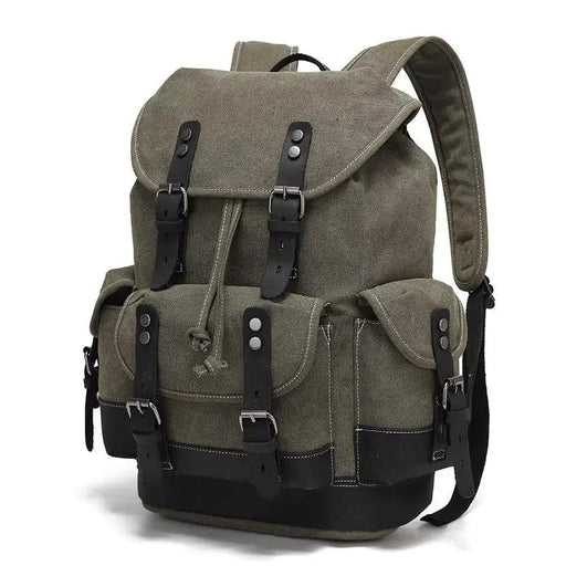 Waxed Canvas Leather Backpack — Retro Heritage Rucksack | Travel & Adventure Pack by Mead's Supply & Equipment Outfitters limited