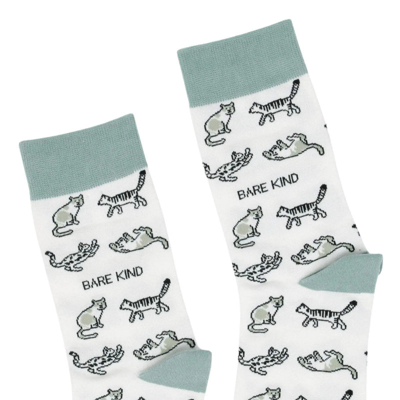 Save the Green Cat Bamboo Socks by Barekind NZ