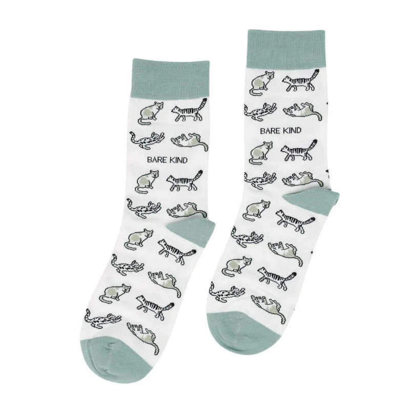 Save the Green Cat Bamboo Socks by Barekind NZ