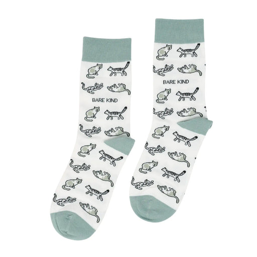 Barekind NZ Socks Save the Green Cat Bamboo Socks Save the Green Cat Bamboo Socks