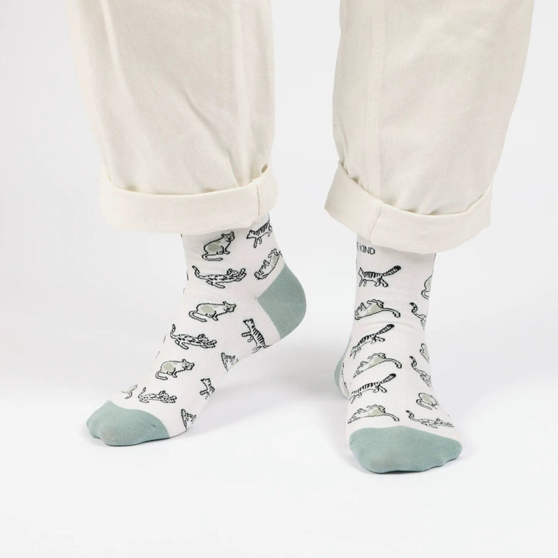 Barekind NZ Socks Save the Green Cat Bamboo Socks Save the Green Cat Bamboo Socks