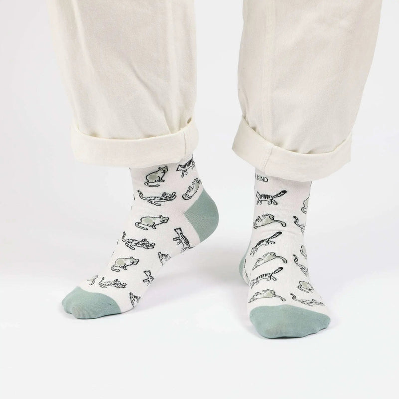 Save the Green Cat Bamboo Socks by Barekind NZ