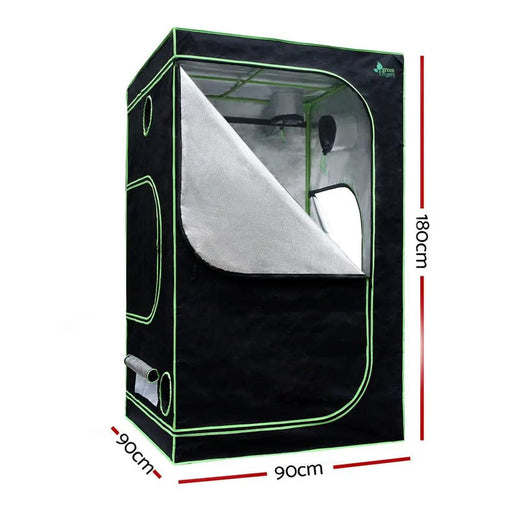 Greenfingers Grow Tent 900x90x180CM 1680D Hydroponics Kit Indoor Plant Room System by SportZone.co.nz
