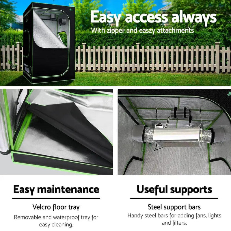 Greenfingers Grow Tent 900x90x180CM 1680D Hydroponics Kit Indoor Plant Room System by SportZone.co.nz