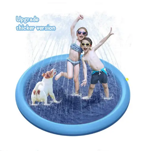 Pet Dog Sprinkler Splash Pad Mat Kids Water Play Spray Pool Toy 170cm by salelink.co.nz