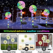 Solar Garden Lights Garden Ornaments Outdoor Dandelion 4PCS by salelink.co.nz