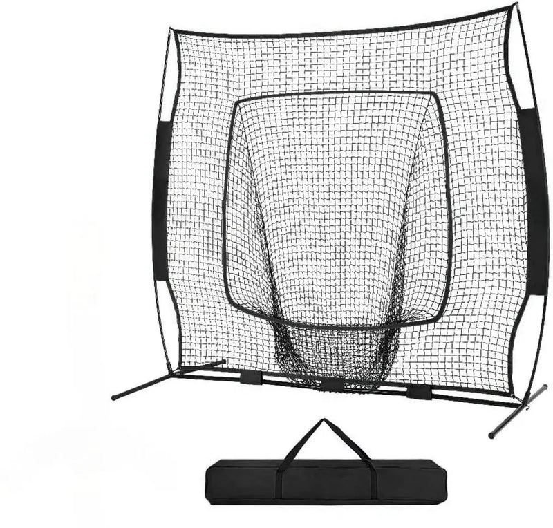 213x213cm Baseball Backstop Softball Practice Net with Carry Bag by salelink.co.nz