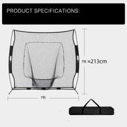 213x213cm Baseball Backstop Softball Practice Net with Carry Bag by salelink.co.nz