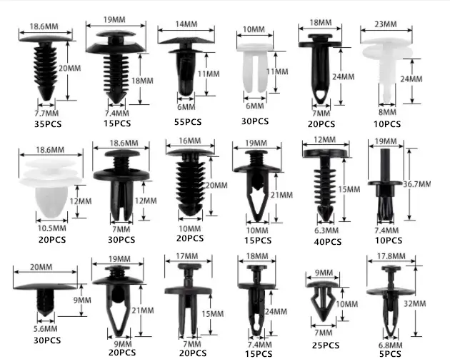 415pcs Car Body Push Retainer Pin Rivet Trim Plastic Clips by salelink.co.nz