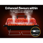 Grillz Charcoal BBQ Portable Grill Camping Barbecue Outdoor Cooking Smoker by SportZone.co.nz