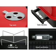 Grillz Charcoal BBQ Portable Grill Camping Barbecue Outdoor Cooking Smoker by SportZone.co.nz
