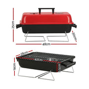 Grillz Charcoal BBQ Portable Grill Camping Barbecue Outdoor Cooking Smoker by SportZone.co.nz