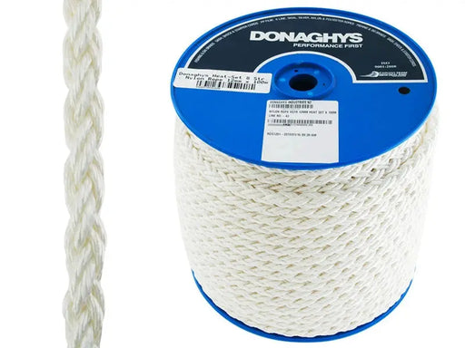 Donaghys 14mm Nylon Rope 100m 8 Strand Heatset Heavy Duty Strength for Industrial Use by Donaghys