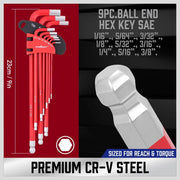 37Pc Hex & Torx Key Set Extra Long Allen Wrench Ball End Tamper Proof Metric/SAE by salelink.co.nz