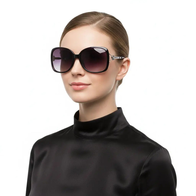 Polarized Lens Flower Deco Sunglasses - PURPLE by dealonline.co.nz