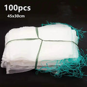 100pcs 45x30cm Agriculture Garden Fruit Vegetable Protection Exclusion Mesh Net Bags by salelink.co.nz