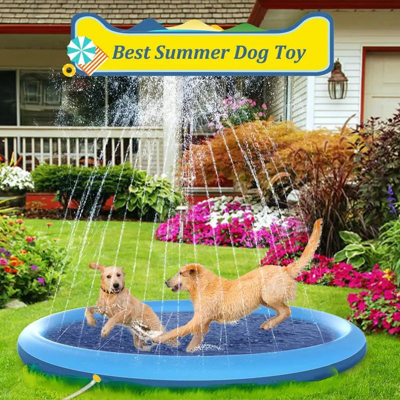 Pet Dog Kids Sprinkler Splash Pad Mat 100cm by salelink.co.nz