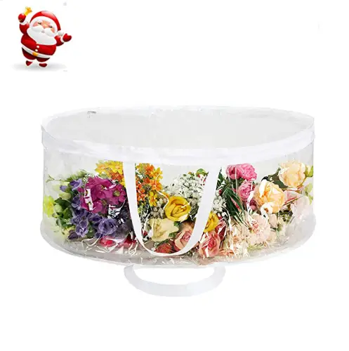 Clear Christmas Wreath Storage Bag 76X20cm by salelink.co.nz