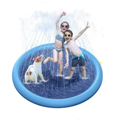 Pet Dog Kids Sprinkler Splash Pad Mat 100cm by salelink.co.nz